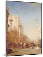 Le carnaval à Venise, quai des Esclavons-Félix Ziem-Mounted Giclee Print