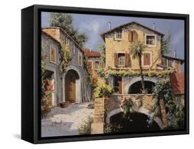 Le Casa e la Palma-Guido Borelli-Framed Stretched Canvas