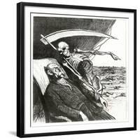 Le Cauchemar De Bismarck: La Mort: 'Merci', Bismarck's Nightmare, 1870-Honore Daumier-Framed Giclee Print