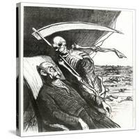 Le Cauchemar De Bismarck: La Mort: 'Merci', Bismarck's Nightmare, 1870-Honore Daumier-Stretched Canvas