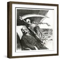 Le Cauchemar De Bismarck: La Mort: 'Merci', Bismarck's Nightmare, 1870-Honore Daumier-Framed Giclee Print