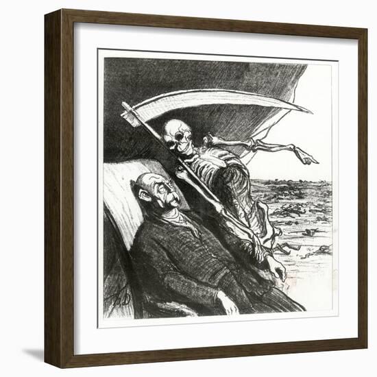 Le Cauchemar De Bismarck: La Mort: 'Merci', Bismarck's Nightmare, 1870-Honore Daumier-Framed Giclee Print