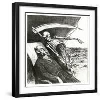 Le Cauchemar De Bismarck: La Mort: 'Merci', Bismarck's Nightmare, 1870-Honore Daumier-Framed Giclee Print