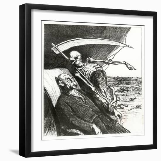 Le Cauchemar De Bismarck: La Mort: 'Merci', Bismarck's Nightmare, 1870-Honore Daumier-Framed Giclee Print