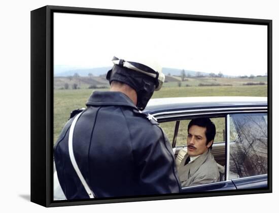 Le Cercle Rouge The red circle by Jean-Pierre Melville with Alain Delon, 1970 (photo)-null-Framed Stretched Canvas