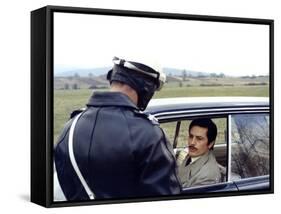 Le Cercle Rouge The red circle by Jean-Pierre Melville with Alain Delon, 1970 (photo)-null-Framed Stretched Canvas