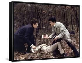 Le Cercle Rouge The red circle by Jean-Pierre Melville with Gian-Maria Volonte, Alain Delon, 1970 (-null-Framed Stretched Canvas