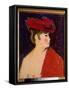 Le Chale Rouge Painting by Alexei Von Javlensky (Alexi Von Jawlensky, Alexej Von Javlenski) (1864-1-Alexej Von Jawlensky-Framed Stretched Canvas