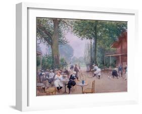 Le Châlet du cycle au Bois de Boulogne-Jean Béraud-Framed Giclee Print