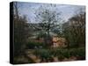 Le chalet, la Maison Rose-Camille Pissarro-Stretched Canvas