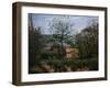 Le chalet, la Maison Rose-Camille Pissarro-Framed Giclee Print