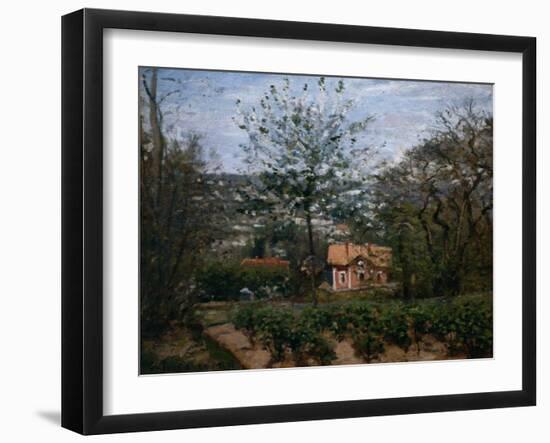 Le chalet, la Maison Rose-Camille Pissarro-Framed Giclee Print