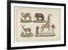 Le chameau, l'éléphant, le daim, la girafe-null-Framed Giclee Print