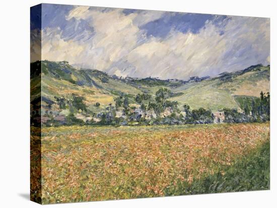 Le champ des coquelicots (environs de Giverny).-Claude Monet-Stretched Canvas