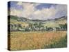 Le champ des coquelicots (environs de Giverny).-Claude Monet-Stretched Canvas