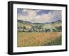 Le champ des coquelicots (environs de Giverny).-Claude Monet-Framed Giclee Print