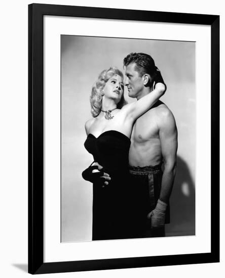 LE CHAMPION by MarkRobson with Kirk Douglas and Marilyn Maxwell, 1949 (b/w photo)-null-Framed Photo