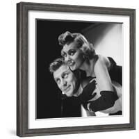 LE CHAMPION by MarkRobson with Kirk Douglas and Marilyn Maxwell, 1949 (b/w photo)-null-Framed Photo