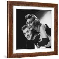 LE CHAMPION by MarkRobson with Kirk Douglas and Marilyn Maxwell, 1949 (b/w photo)-null-Framed Photo