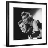 LE CHAMPION by MarkRobson with Kirk Douglas and Marilyn Maxwell, 1949 (b/w photo)-null-Framed Photo