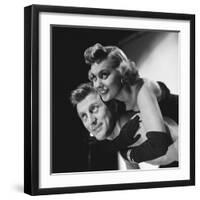 LE CHAMPION by MarkRobson with Kirk Douglas and Marilyn Maxwell, 1949 (b/w photo)-null-Framed Photo