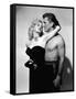 LE CHAMPION by MarkRobson with Kirk Douglas and Marilyn Maxwell, 1949 (b/w photo)-null-Framed Stretched Canvas