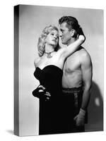 LE CHAMPION by MarkRobson with Kirk Douglas and Marilyn Maxwell, 1949 (b/w photo)-null-Stretched Canvas