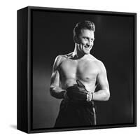 Le champion CHAMPION by Mark Robson with Kirk Douglas, 1949 (b/w photo)-null-Framed Stretched Canvas