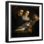 Le Changeur D'argent Orazio Lago, Son Epouse Et Un Client - the Money-Changer Orazio Lago, His Wife-Leandro Da Ponte Bassano-Framed Giclee Print