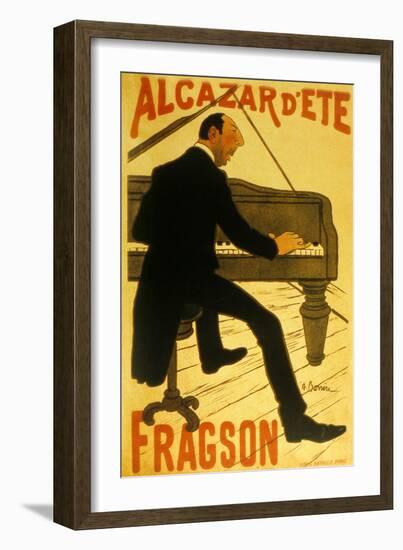 Le Chanteur De Music Hall H. Fragson Au Cabaret Alcazar D Ete-null-Framed Art Print