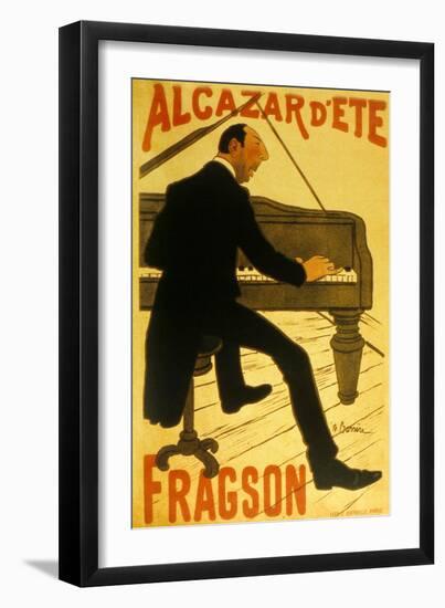 Le Chanteur De Music Hall H. Fragson Au Cabaret Alcazar D Ete-null-Framed Art Print