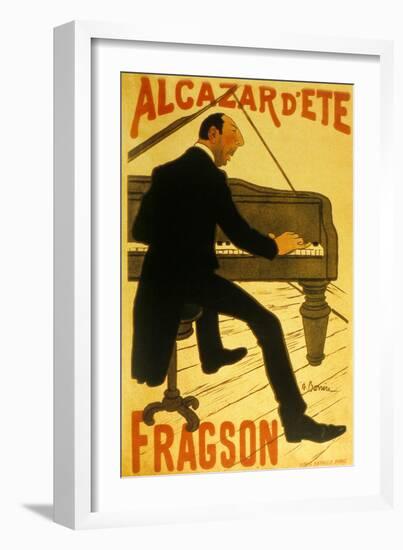 Le Chanteur De Music Hall H. Fragson Au Cabaret Alcazar D Ete-null-Framed Art Print