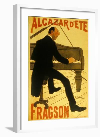 Le Chanteur De Music Hall H. Fragson Au Cabaret Alcazar D Ete-null-Framed Art Print