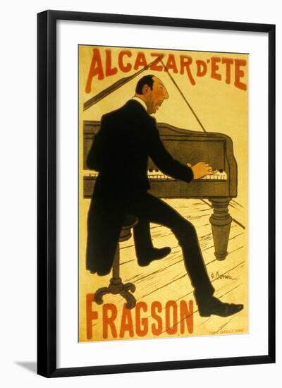 Le Chanteur De Music Hall H. Fragson Au Cabaret Alcazar D Ete-null-Framed Art Print