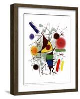 Le Chanteur-Joan Miro-Framed Art Print