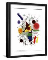 Le Chanteur-Joan Miro-Framed Art Print