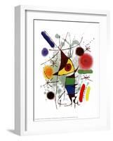 Le Chanteur-Joan Miro-Framed Art Print