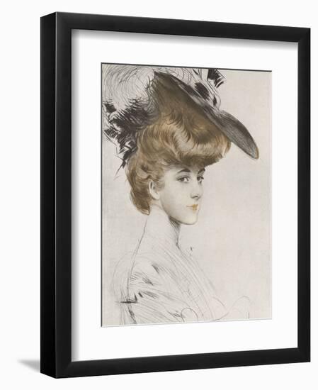 Le Chapeau Noir-Paul Cesar Helleu-Framed Premium Giclee Print