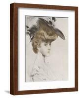 Le Chapeau Noir-Paul Cesar Helleu-Framed Premium Giclee Print