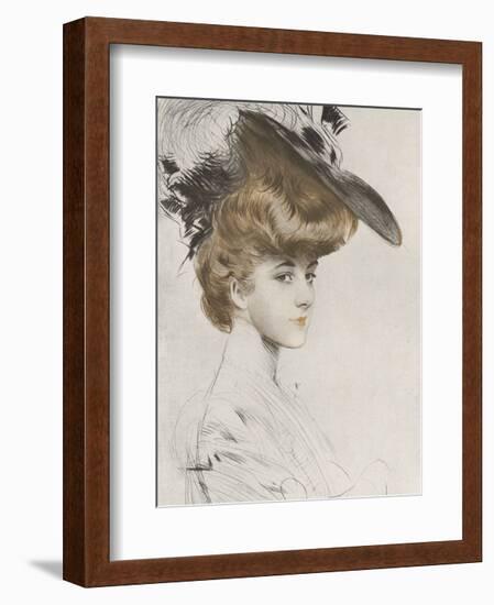 Le Chapeau Noir-Paul Cesar Helleu-Framed Premium Giclee Print