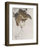 Le Chapeau Noir-Paul Cesar Helleu-Framed Premium Giclee Print