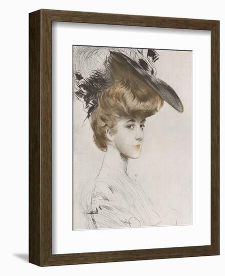 Le Chapeau Noir-Paul Cesar Helleu-Framed Premium Giclee Print