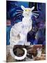 Le Chat Blanc-Artpoptart-Mounted Giclee Print