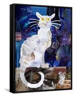 Le Chat Blanc-Artpoptart-Framed Stretched Canvas