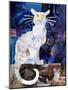 Le Chat Blanc-Artpoptart-Mounted Giclee Print