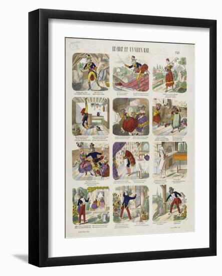 Le chat et le vieux rat-null-Framed Giclee Print