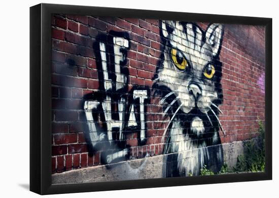 Le Chat Graffiti Montreal Canada-null-Framed Poster
