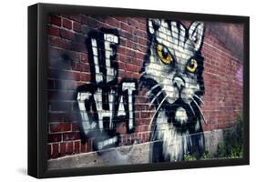 Le Chat Graffiti Montreal Canada-null-Framed Poster