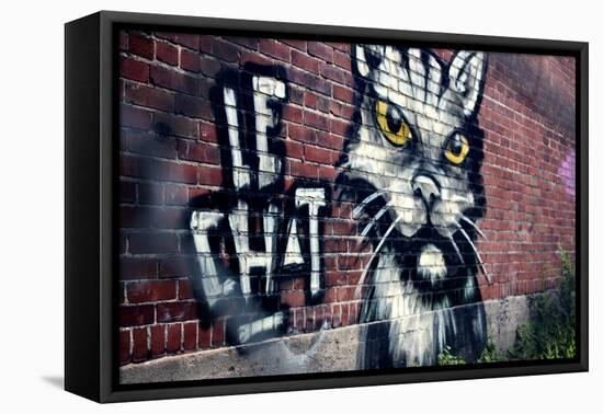 Le Chat Graffiti Montreal Canada-null-Framed Stretched Canvas