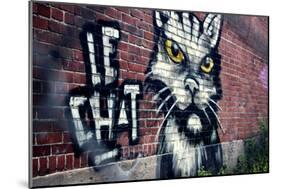 Le Chat Graffiti Montreal Canada-null-Mounted Photo